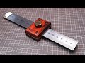 Making a ruler marking gauge with rosewood and brass sheets  diy woodworking tools