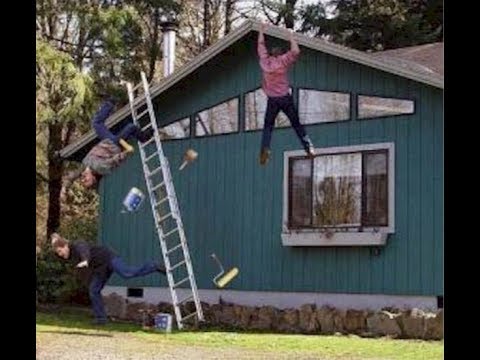 People Falling Off Ladders Compilation (Possibly Funny)