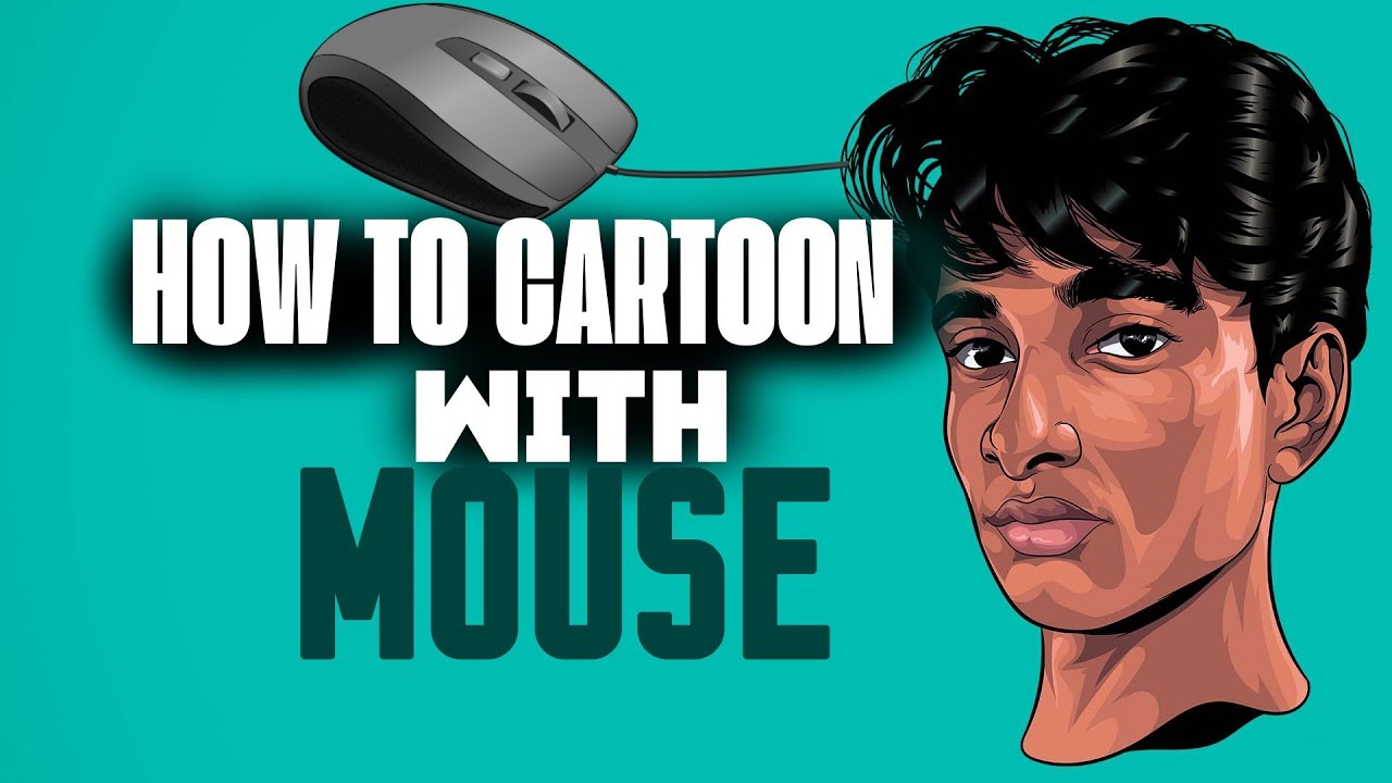 HOW TO CARTOON YOURSELF WITH MOUSE LIVE TUTORIAL (ADOBE ILLUSTRATOR ...