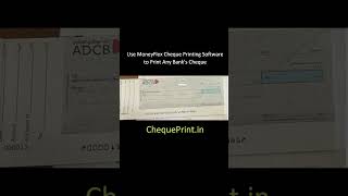 ADCB Bank Cheque