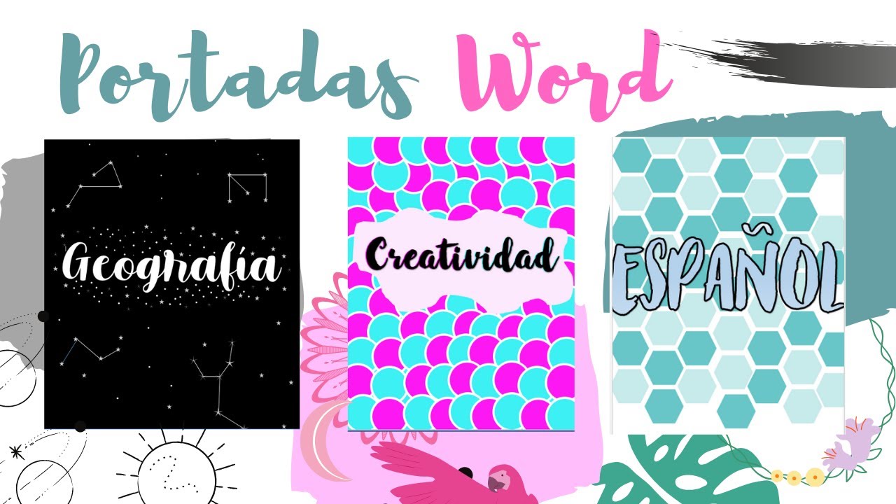 Portadas Para El Word Portadas en Word 🌺 Parte 2// Fernanda🌺 - YouTube