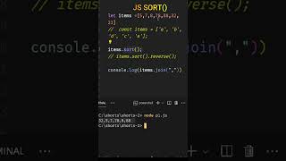 Why JS Sort Method does not work with Numeric Arrays. #ytshorts  #javascript  #youtubeshorts  #sort