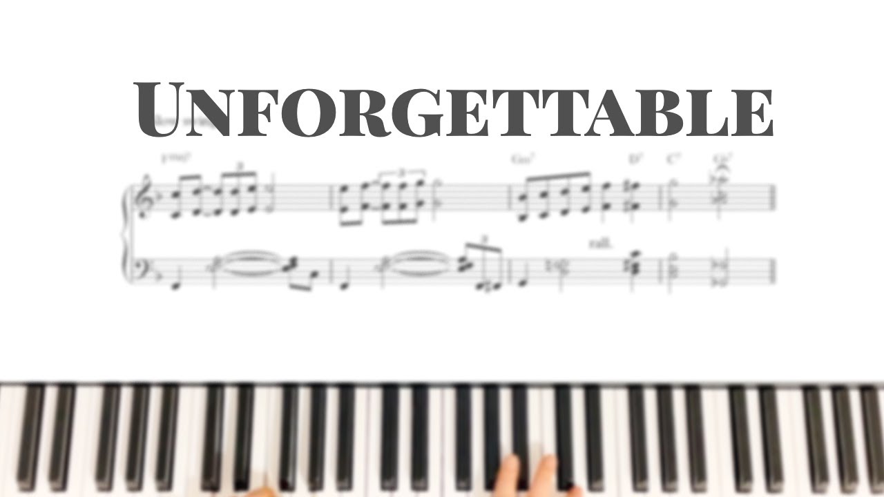 Unforgettable ( Nat King Cole) - Jazz solo piano arrangement