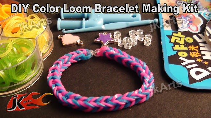 Bead rubber band bracelet – Easy Step by step tutorial - Crafts By Ria