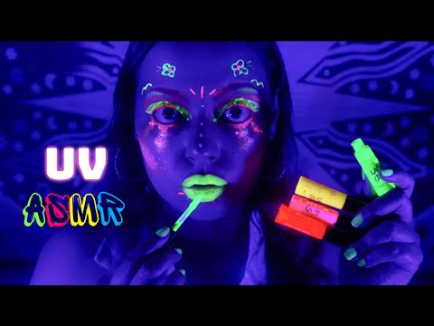 ASMR| UV Neon Makeup Application for Visual ASMR (Dark & Relaxing)