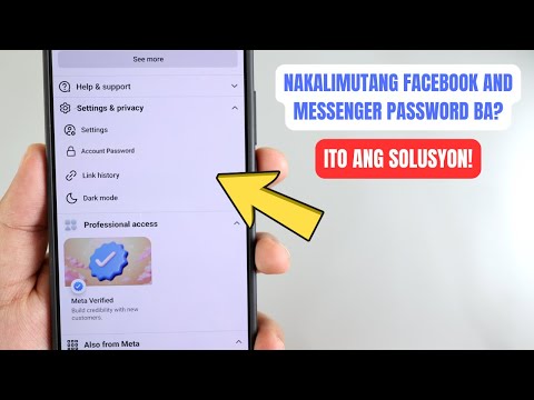 PAANO MAKITA ANG FACEBOOK AND MESSENGER PASSWORD SA ANDROID AND IOS DEVICES?