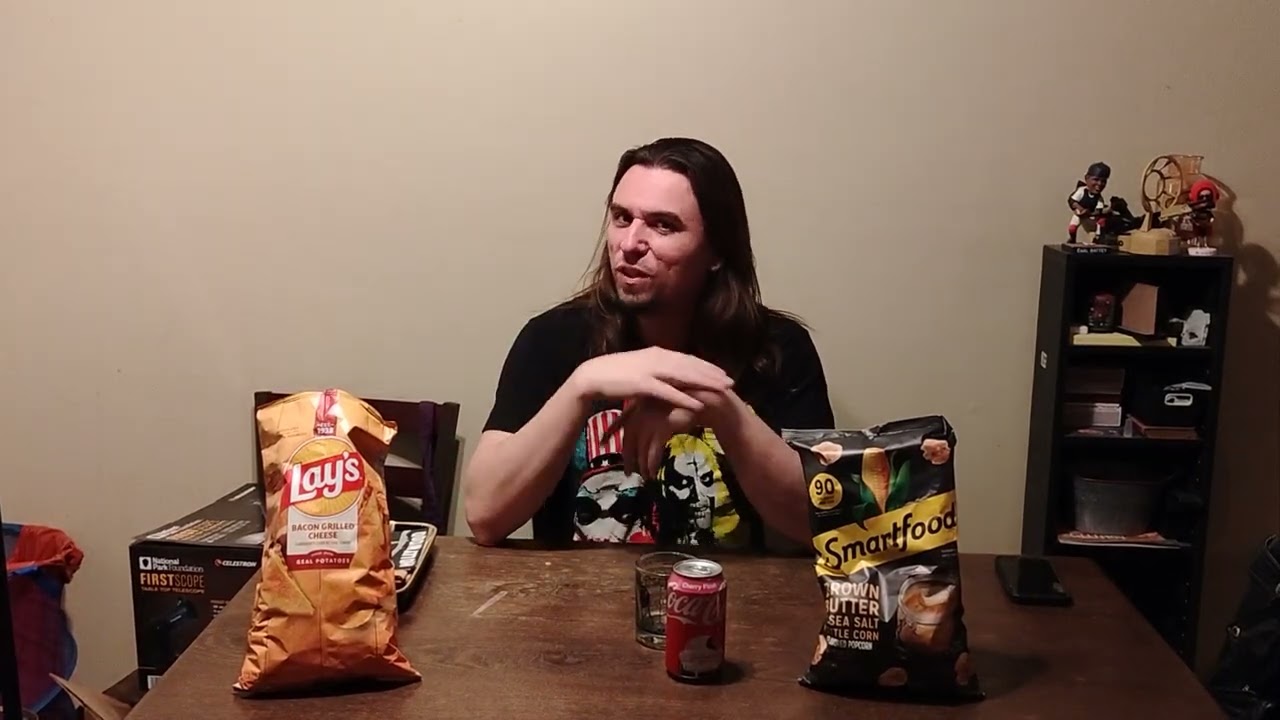 Cherry 🍒 Float Coke, Lays Bacon Grilled Cheese Chips, 