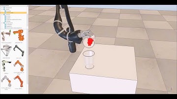 Robot Simulator V-REP: Simulation of the Jaco Manipulator Grasping Cups