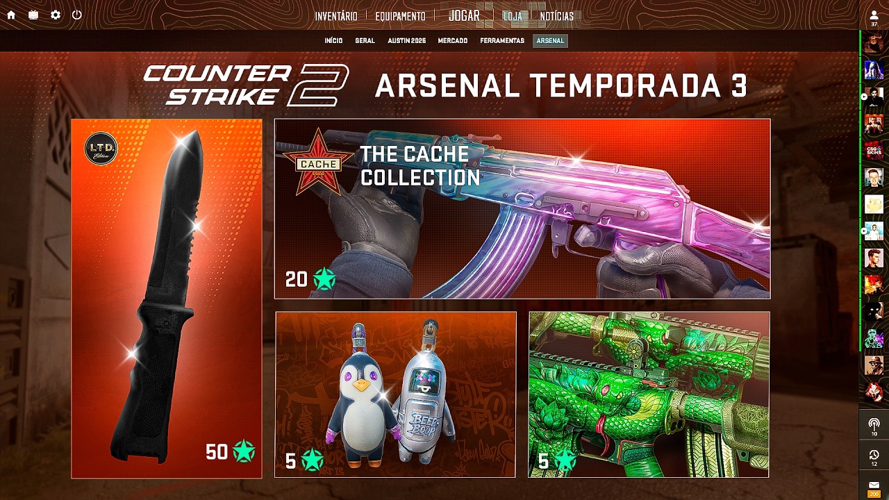 A MAIOR SEASON até aqui?! TUDO que muda na SEASON 3 do ARSENAL no CS2 (novas skins, missões e mais)