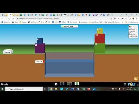 PHET Density Instructions