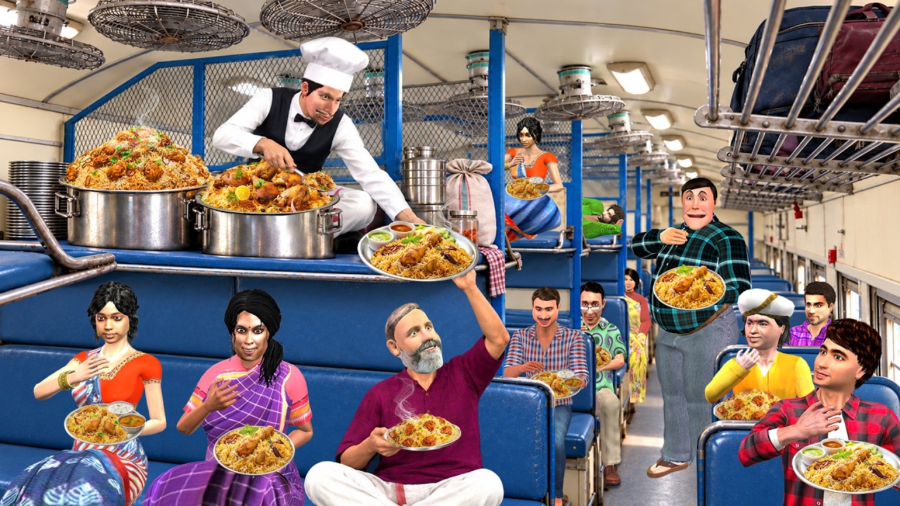 Train की Upper Berth पर खुला Chicken Rice Dhaba | Comedy Moral Hindi Kahaniya
