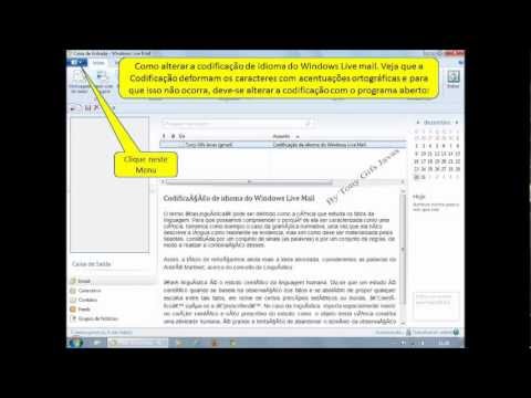 Como alterar a codificação de Idiomas do windows live mail