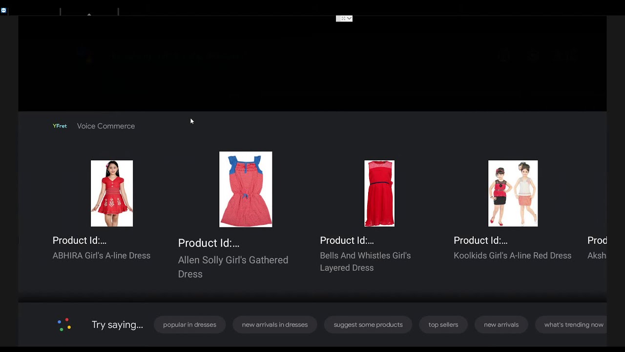 A personalized voice shopping experience on an Android TV