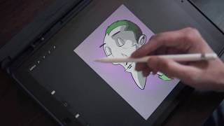 Drawing The Joker in Procreate on the iPad Pro screenshot 2