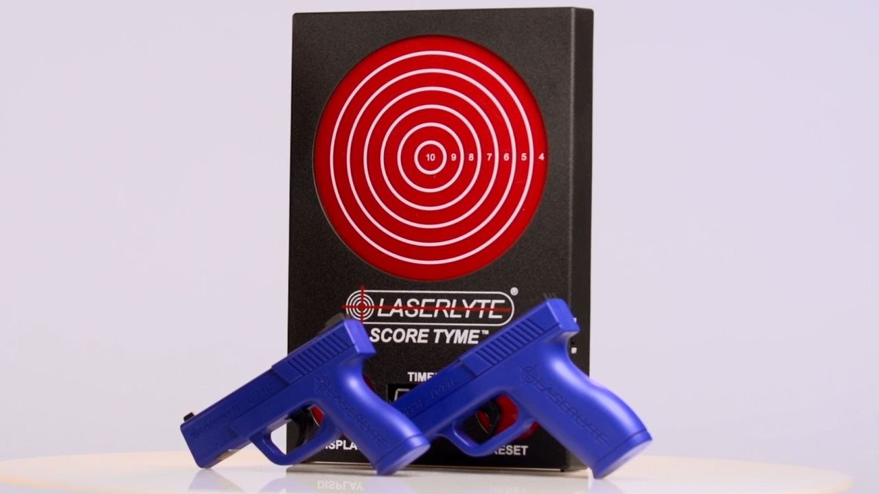 LaserLyte Quick Tyme Laser Trainer Target with Point of Impact Display and Timed Games for Reactive Laser Shooting and Dry Fire Practice 