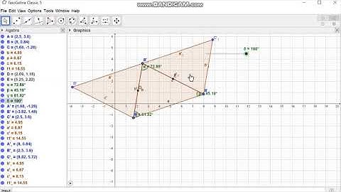 construction of angle sum property of triangle by GeoGebra