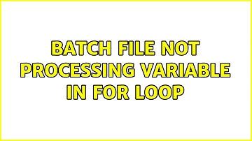 Batch file not processing variable in for loop