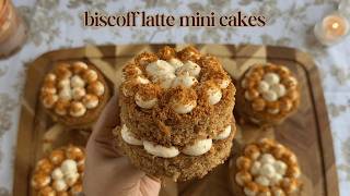 Biscoff Latte Mini Cakes ♡ Bake With Me