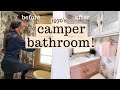 1970's CAMPER BATHROOM MAKEOVER // How To Camper Bathroom