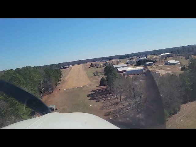 Bonanza landing at Peach State Aerodrome (GA2)