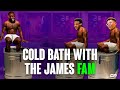 LeBron Enjoys Ice Bath RECOVERY With His Bronny And Bryce 💯 | Highlights #Shorts