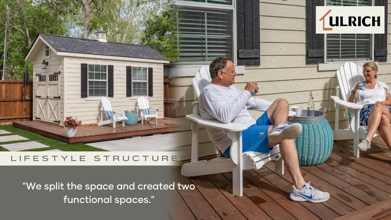 His and Hers Shed Beside the Pool