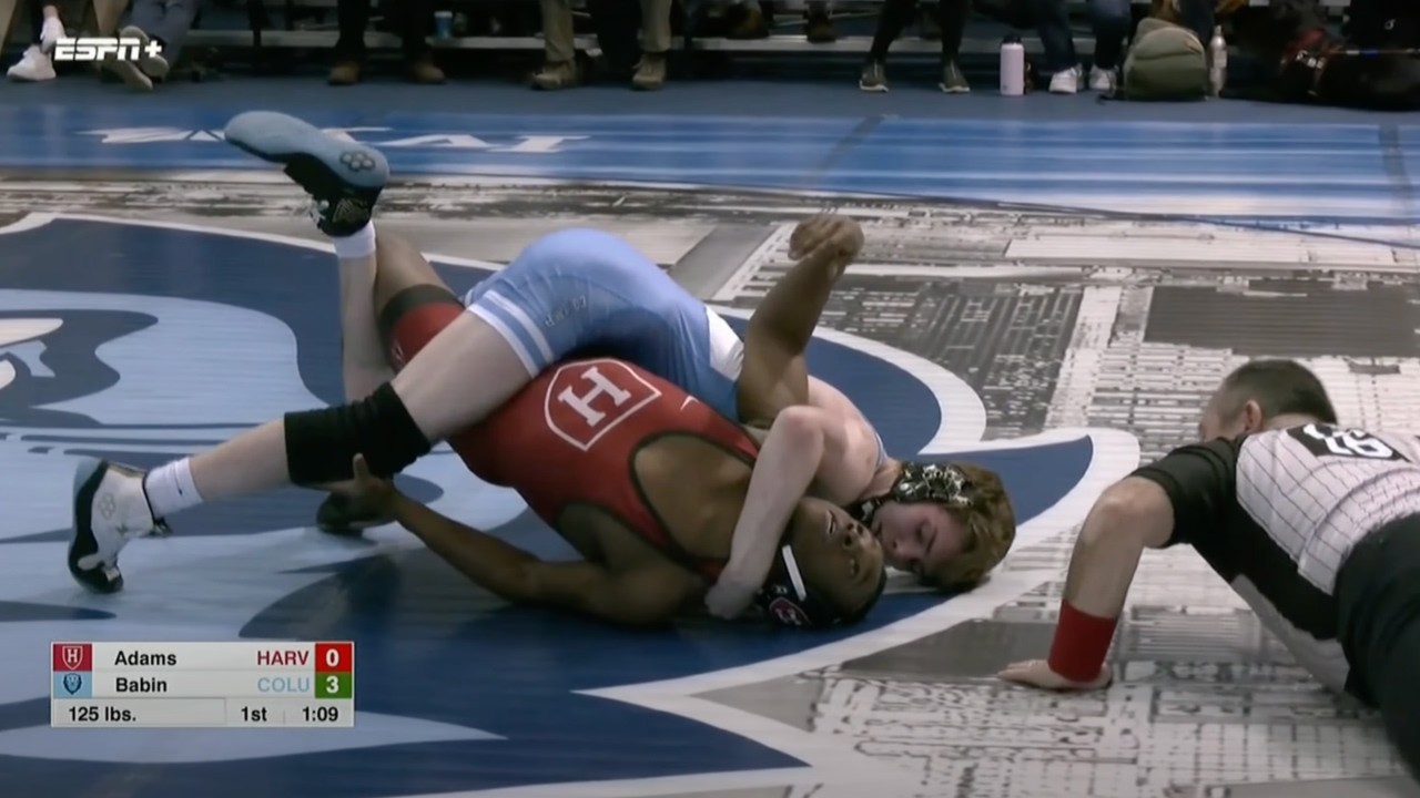 125lbs Nick Babin (Columbia) vs Isaiah Adams (Harvard)