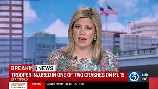 BREAKING: Trooper hurt responding to wrong-way crash in Stratford