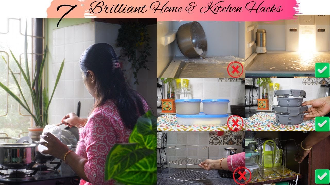 7 BRILLIANT Home & Kitchen Hacks-7 Organization Mistake To Avoid-Space Saving Smart Organizing Hacks