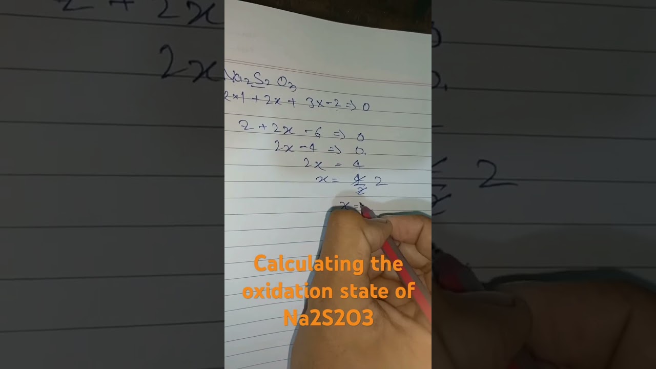 Calculating the oxidation state of Na2S2O3