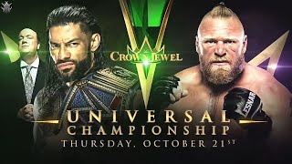 WWE Crown Jewel 2021 Official Match Card ( Old Section )