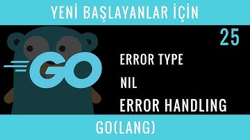 Yeni Başlayanlar İçin GO(LANG) : 25 : Hata Yakalama Temelleri, NIL, Error Type