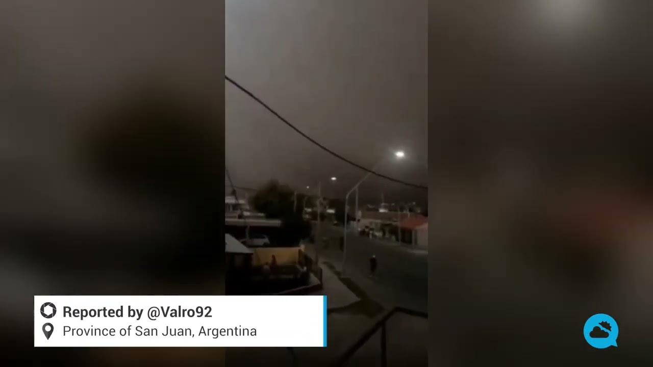 Сильные ветры на западе Аргентины