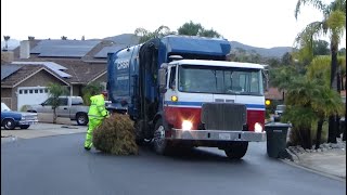 CR&R Garbage Truck Revving Hard