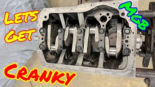 mgb performance engine build pt 1, the crank goes in
