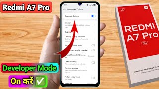 how to on developer option in redmi a7 pro | redmi a7 pro developer option on kaise kare