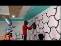 3d wall designing tutorial luxury finish on wall danish paint  tech