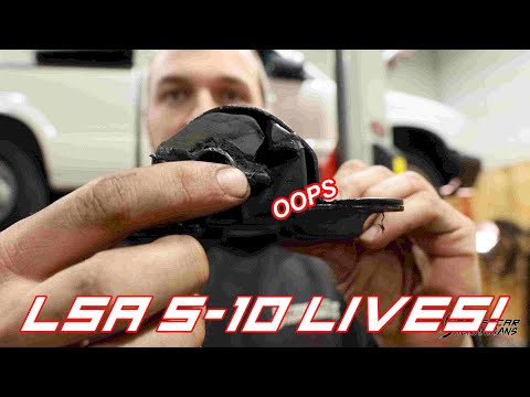 LSA Supercharged S-10 trashed motor mounts and New converter install!