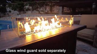 BALI OUTDOORS Fire Pit Table Propane Gas Firepit Rectangular Fire Table 42In 60,000 BTU BALI OUTDOORS Fire Pit Table Propane Gas Firepit Rectangular Fire Table 42In 60,000 BTU