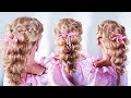 ПРИЧЕСКА на 1 сентября/выпускной для девочек.| Плетение с лентой |Little Girl's Hairstyle Tutorial