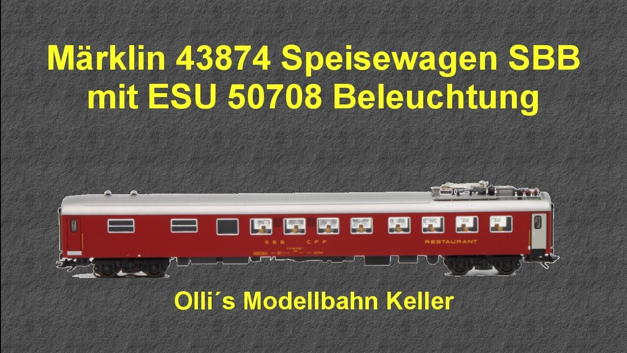 Märklin 43874 SBB Speisewagen WRm - YouTube