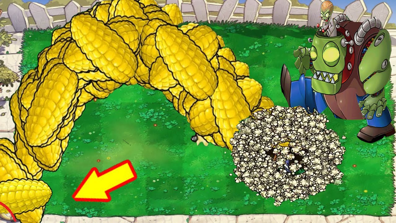 999 Corn cob One Hit Dr Zomboss New Plants vs Zombies hack YouTube