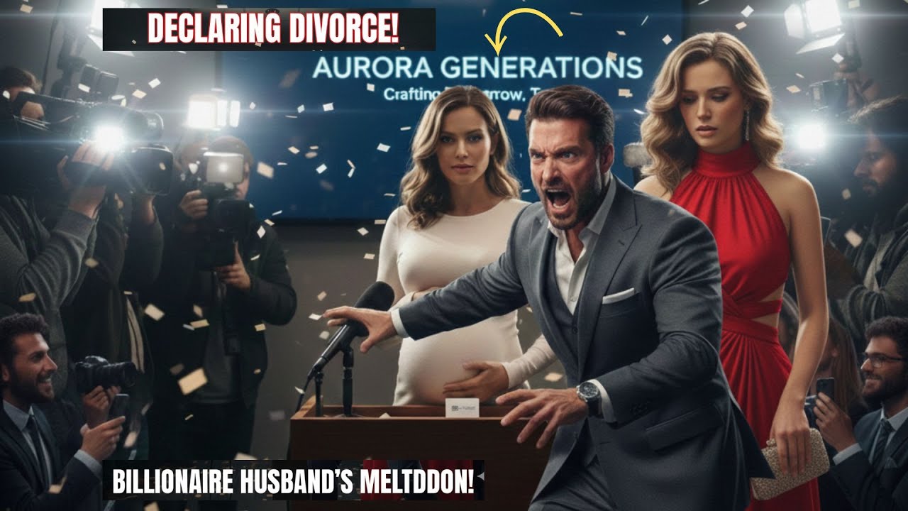 “Divorce in the Spotlight: Pregnant Wife Drops the Bomb at Press Conference, Husband Reacts”