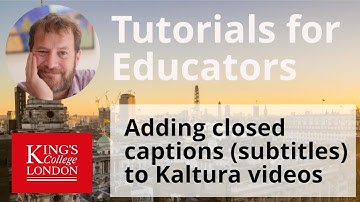 Adding closed captions (subtitles) to a video in Kaltura (My Media)