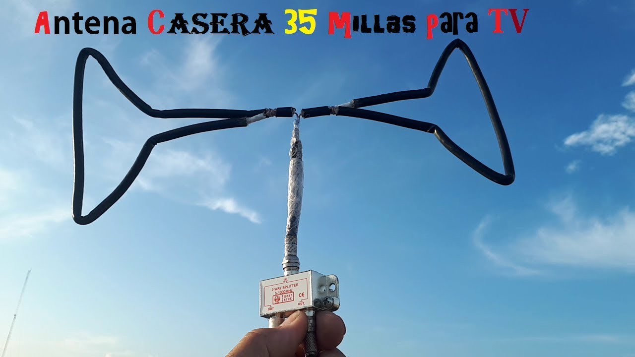 Rocío Oxidado regimiento Super, Powerful 35 mile homemade antenna for TV✓Coaxial-Splitter - YouTube