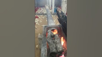 poultry farm Chicks wood burning pipe Heating System..