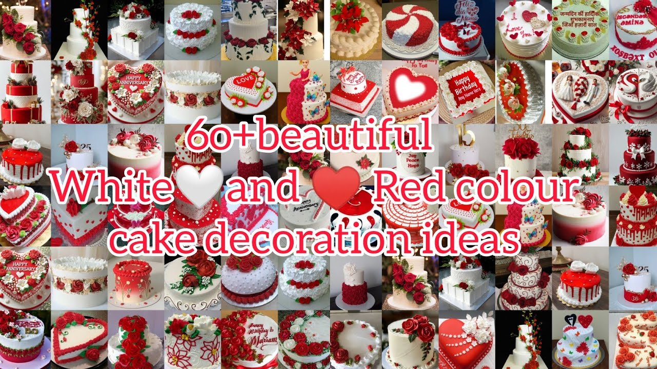 White🤍and♥️Red colour theme cake decoration ideas/anniversary cake/birthday cake/wedding cake#cake 