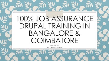 100% Job Assurance Drupal Training in Bangalore & COIMBATORE