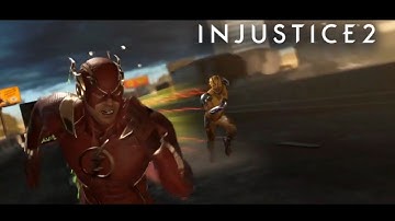 The Flash Fights Deadshot, Captain Cold, The Reverse Flash and Green Lantern - Injustice 2