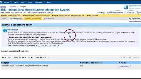 IBIS eCoursework Tutorial